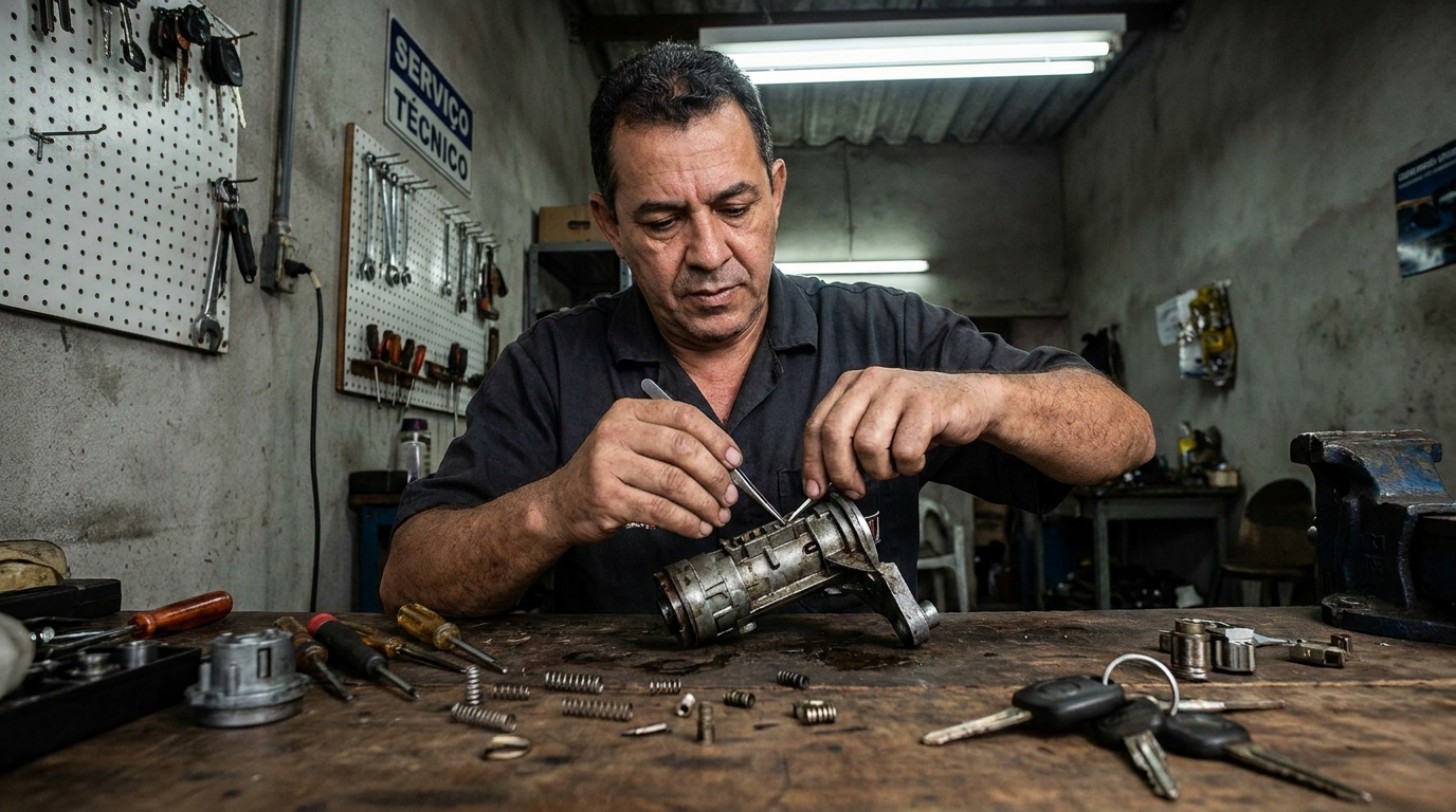 Troca de Segredo do Miolo da Porta profissional na Santa Sofia, Belo Horizonte‑MG